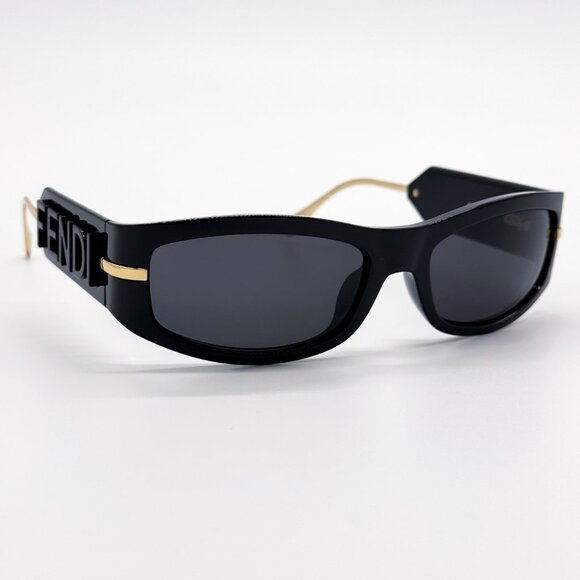 NEW FENDI FE40120I 01A SHINY BLACK WOMEN SUNGLASSES FENDI - Picture 1 of 11